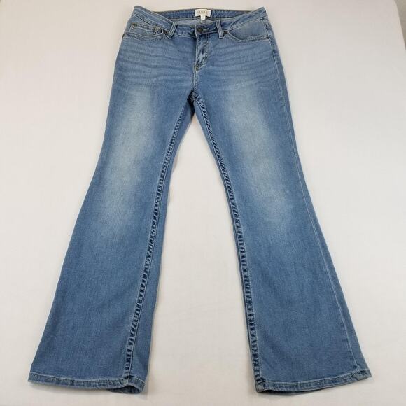 Shyanne Denim - Shyanne Jeans Womens 32 Short Light Wash Blue Bootcut Western Embellished Aztec